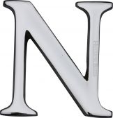 C1565 2 N-PC Heritage Brass Alphabet N Pin Fix 51mm (2") Polished Chrome Finish