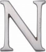 C1565 2 N-SC Heritage Brass Alphabet N Pin Fix 51mm (2") Satin Chrome Finish