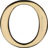 C1565 2 O-PB Heritage Brass Alphabet O Pin Fix 51mm (2") Polished Brass Finish
