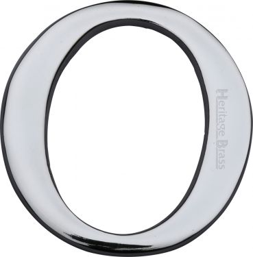Click Here To Enlarge This Photo Of C1565 2 O-PC Heritage Brass Alphabet O Pin Fix 51mm (2") Polished Chrome Finish