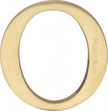 Click Here To Enlarge This Photo Of C1565 2 O-SB Heritage Brass Alphabet O Pin Fix 51mm (2") Satin Brass Finish