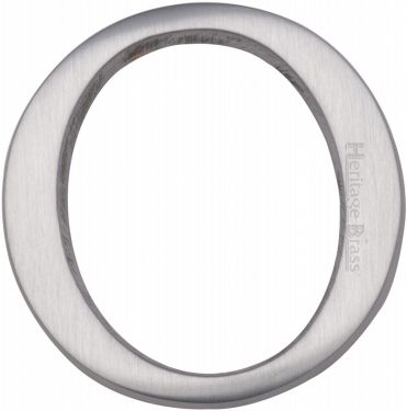 Click Here To Enlarge This Photo Of C1565 2 O-SC Heritage Brass Alphabet O Pin Fix 51mm (2") Satin Chrome Finish