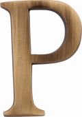 C1565 2 P-AT Heritage Brass Alphabet P Pin Fix 51mm (2") Antique Brass Finish