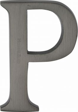 Click Here To Enlarge This Photo Of C1565 2 P-MB Heritage Brass Alphabet P Pin Fix 51mm (2") Matt Bronze Finish