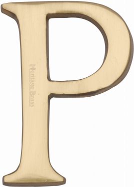 Click Here To Enlarge This Photo Of C1565 2 P-PB Heritage Brass Alphabet P Pin Fix 51mm (2") Polished Brass Finish
