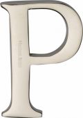 C1565 2 P-PNF Heritage Brass Alphabet P Pin Fix 51mm (2") Polished Nickel Finish
