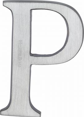 Click Here To Enlarge This Photo Of C1565 2 P-SC Heritage Brass Alphabet P Pin Fix 51mm (2") Satin Chrome Finish
