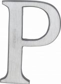 C1565 2 P-SC Heritage Brass Alphabet P Pin Fix 51mm (2") Satin Chrome Finish