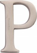 C1565 2 P-SN Heritage Brass Alphabet P Pin Fix 51mm (2") Satin Nickel Finish