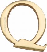 C1565 2 Q-PB Heritage Brass Alphabet Q Pin Fix 51mm (2") Polished Brass Finish
