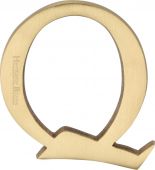 C1565 2 Q-SB Heritage Brass Alphabet Q Pin Fix 51mm (2") Satin Brass Finish