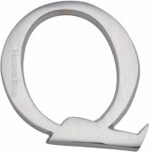 C1565 2 Q-SC Heritage Brass Alphabet Q Pin Fix 51mm (2") Satin Chrome Finish