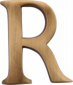 C1565 2 R-AT Heritage Brass Alphabet R Pin Fix 51mm (2") Antique Brass Finish