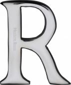 C1565 2 R-PC Heritage Brass Alphabet R Pin Fix 51mm (2") Polished Chrome Finish