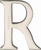 C1565 2 R-PNF Heritage Brass Alphabet R Pin Fix 51mm (2") Polished Nickel Finish
