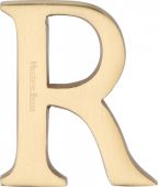 C1565 2 R-SB Heritage Brass Alphabet R Pin Fix 51mm (2") Satin Brass Finish
