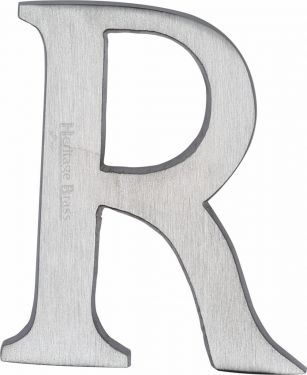 Click Here To Enlarge This Photo Of C1565 2 R-SC Heritage Brass Alphabet R Pin Fix 51mm (2") Satin Chrome Finish