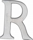 C1565 2 R-SC Heritage Brass Alphabet R Pin Fix 51mm (2") Satin Chrome Finish