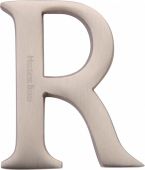C1565 2 R-SN Heritage Brass Alphabet R Pin Fix 51mm (2") Satin Nickel Finish