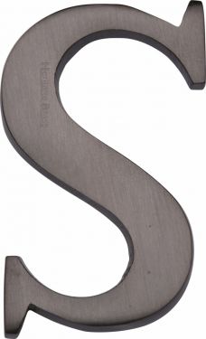 Click Here To Enlarge This Photo Of C1565 2 S-MB Heritage Brass Alphabet S Pin Fix 51mm (2") Matt Bronze Finish