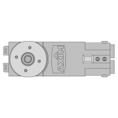 L27253 - AXIM TC-9901 Concealed Transom Closer Body Only Size 1 (Hold Open)