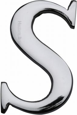 Click Here To Enlarge This Photo Of C1565 2 S-PC Heritage Brass Alphabet S Pin Fix 51mm (2") Polished Chrome Finish