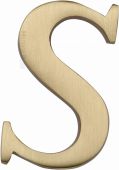C1565 2 S-SB Heritage Brass Alphabet S Pin Fix 51mm (2") Satin Brass Finish
