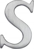 C1565 2 S-SC Heritage Brass Alphabet S Pin Fix 51mm (2") Satin Chrome Finish