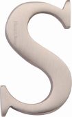 C1565 2 S-SN Heritage Brass Alphabet S Pin Fix 51mm (2") Satin Nickel Finish