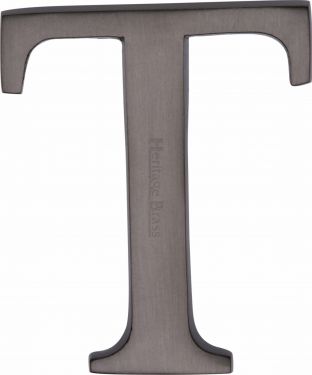 Click Here To Enlarge This Photo Of C1565 2 T-MB Heritage Brass Alphabet T Pin Fix 51mm (2") Matt Bronze Finish
