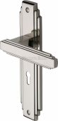 AST5900-PNF Heritage Brass Door Handle Lever Lock Astoria Design Polished Nickel Finish