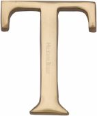 C1565 2 T-PB Heritage Brass Alphabet T Pin Fix 51mm (2") Polished Brass Finish