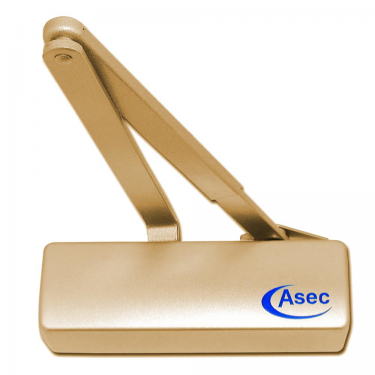 Click Here To Enlarge This Photo Of AS3010 - ASEC Classic Size 3-4 Overhead Door Closer - Polished Brass