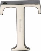 C1565 2 T-PNF Heritage Brass Alphabet T Pin Fix 51mm (2") Polished Nickel Finish