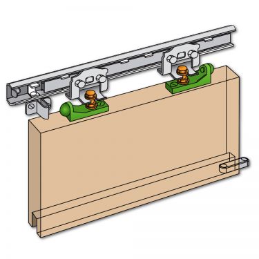 Click Here To Enlarge This Photo Of 1188 - HENDERSON J2 Marathon Junior Single Track Sliding Door Gear (400-750mm Opening Width)