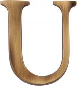 C1565 2 U-AT Heritage Brass Alphabet U Pin Fix 51mm (2") Antique Brass Finish