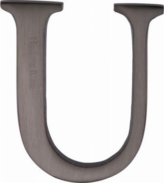 Click Here To Enlarge This Photo Of C1565 2 U-MB Heritage Brass Alphabet U Pin Fix 51mm (2") Matt Bronze Finish