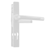 AS10513 - Asec White Espagnolette Handles - 70mm Centres - 180mm Screw Centres - 205mm Backplate