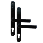 AS11896 - Asec Black Espagnolette Handles - 68mm Centres - 210mm Screw Centres - 240mm Backplate