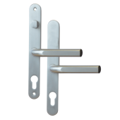 AS11897 - Asec Silver Espagnolette Handles - 68mm Centres - 210mm Screw Centres - 240mm Backplate