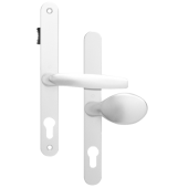AS11900 - Asec White Espagnolette Handles - 68mm Centres - 210mm Screw Centres - 240mm Backplate