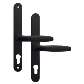 AS11906 - Asec Black Espagnolette Handles - 68mm Centres - 210mm Screw Centres - 240mm Backplate