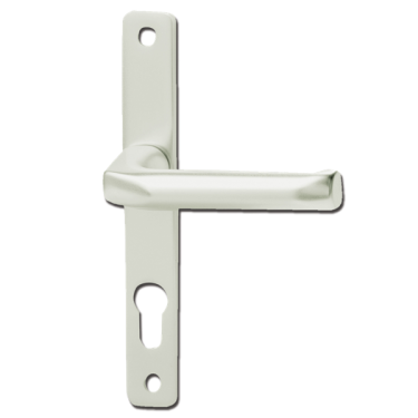 Click Here To Enlarge This Photo Of L13087 - Hoppe Silver Espagnolette Handles - 70mm Centres - 180mm Screw Centres - 205mm Backplate