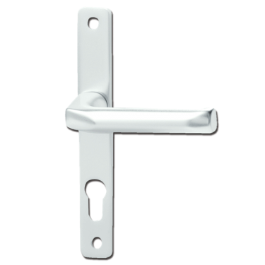 Click Here To Enlarge This Photo Of L13088 - Hoppe White Espagnolette Handles - 70mm Centres - 180mm Screw Centres - 205mm Backplate