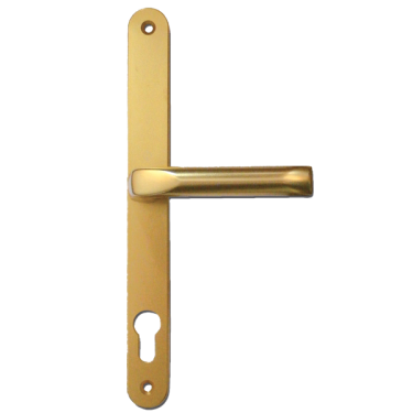 Click Here To Enlarge This Photo Of L13095 - Hoppe Gold Espagnolette Handles - 92/62mm Centres - 240mm Screw Centres - 270mm Backplate