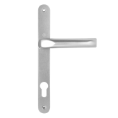 L15456 - Hoppe Silver Espagnolette Handles - 92mm Centres - 215mm Screw Centres - 241mm Backplate