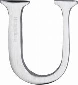 C1565 2 U-SC Heritage Brass Alphabet U Pin Fix 51mm (2") Satin Chrome Finish