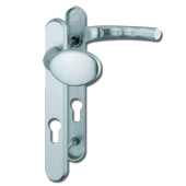 L15779 - Hoppe Silver Espagnolette Handles R/H - 92mm Centres - 122mm Screw Centres - 220mm Backplate