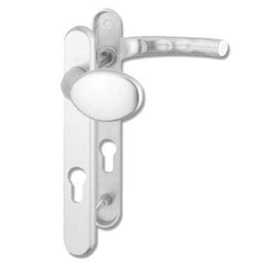 Click Here To Enlarge This Photo Of L15781 - Hoppe White Espagnolette Handles - 92mm Centres - 122mm Screw Centres - 220mm Backplate
