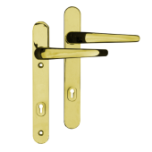 L16399 - ERA Gold Espagnolette Handles - 95mm Centres - 122mm Screw Centres - 221mm Backplate